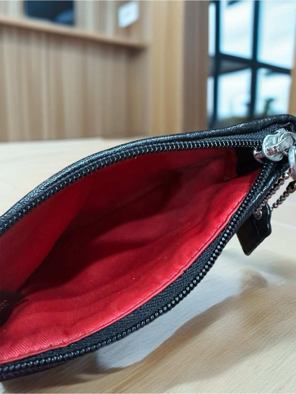 Coach Poppy Wristlet with Silver Tone Plaque - Picture 3 of 4